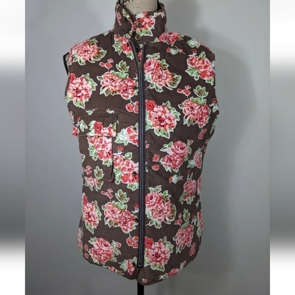 Matilda Jane Sydney reversible quilted and corduroy floral Small Vest - Picture 15 of 16